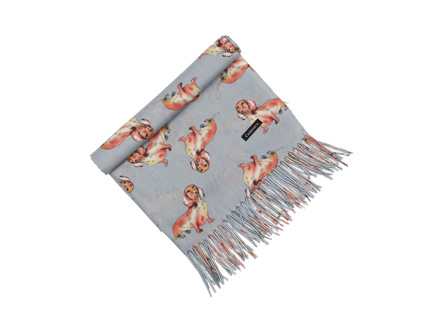 Sausage Dog Dachshund Double Sided Pashmina Fashion Scarf Wraps Shawls Scarves