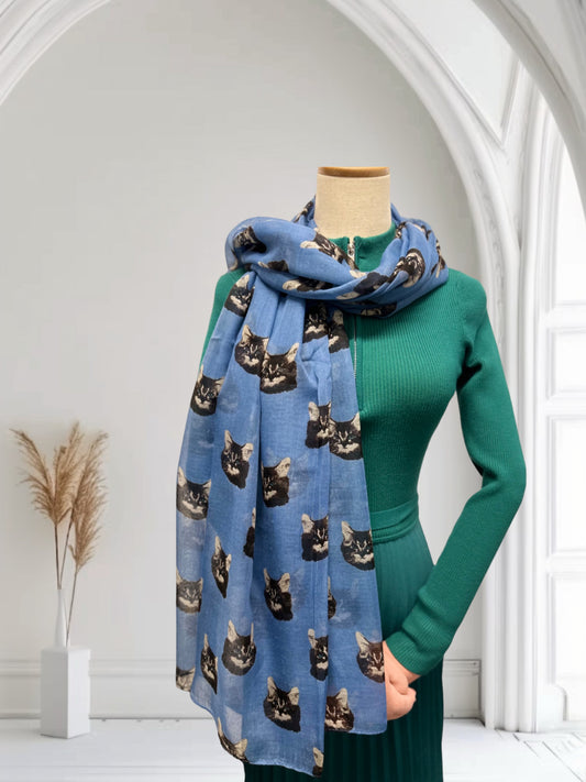 Cats Printed Scarf