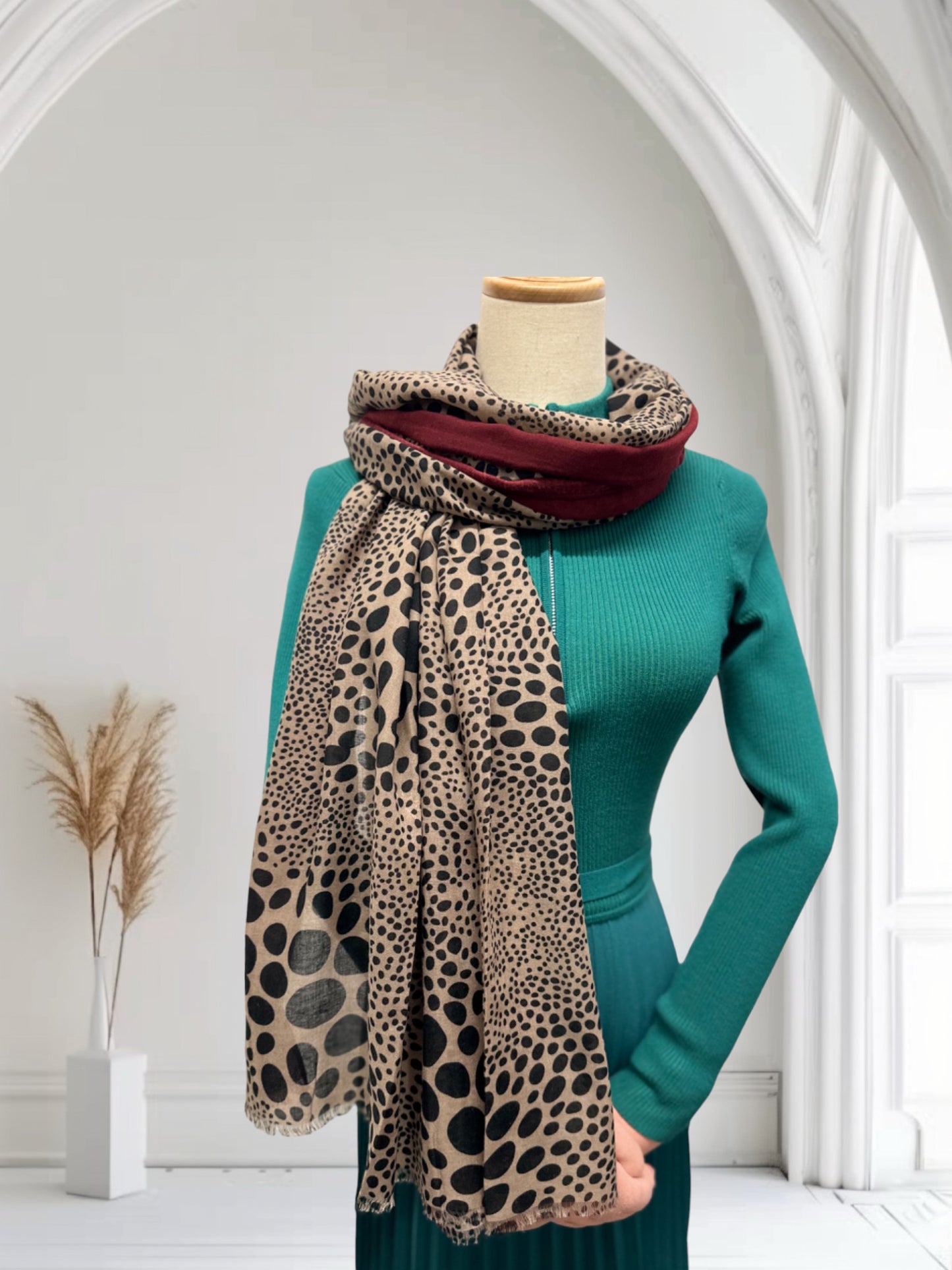 Dot Print High Quality large Soft Scarf