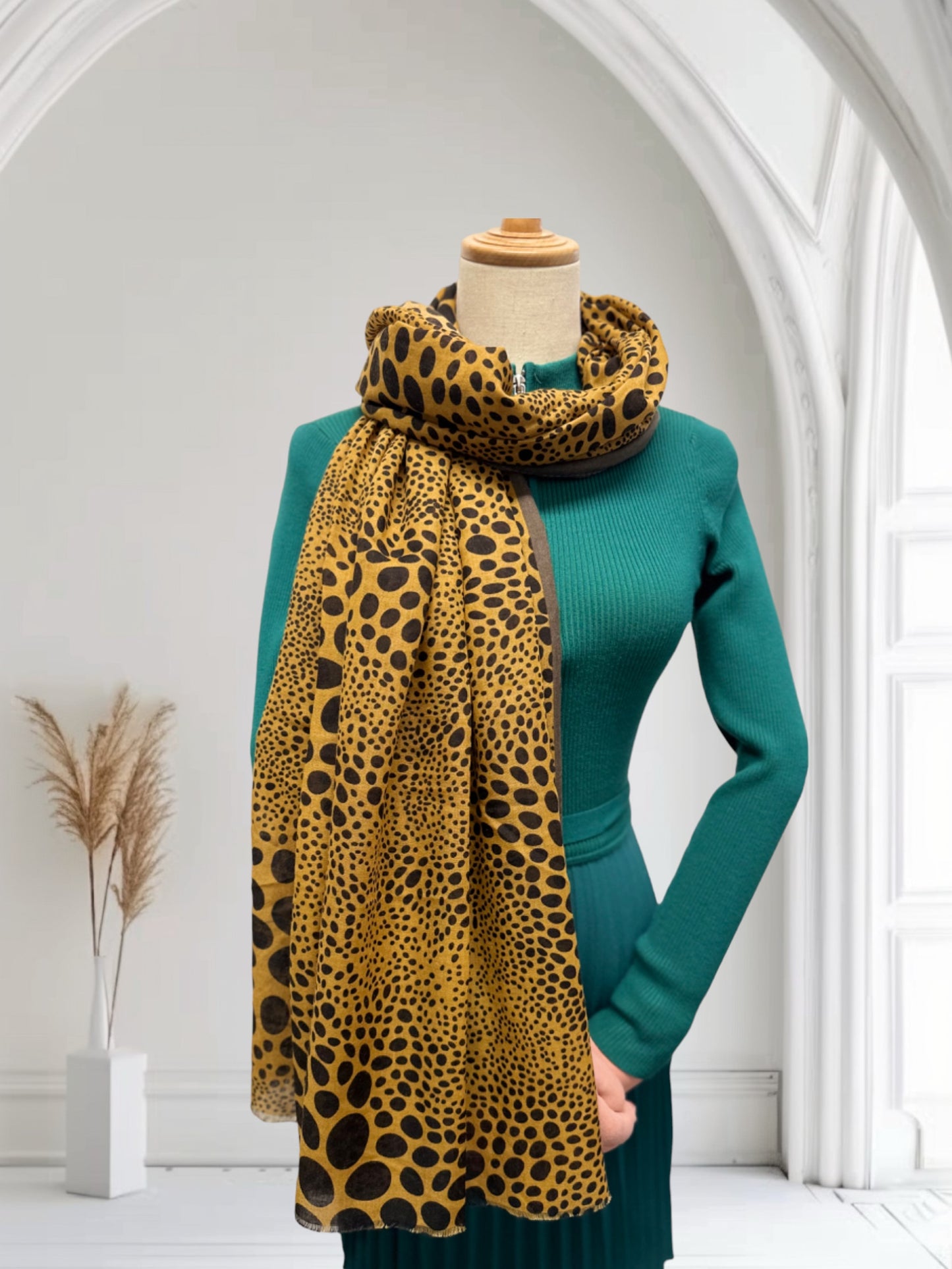 Dot Print High Quality large Soft Scarf