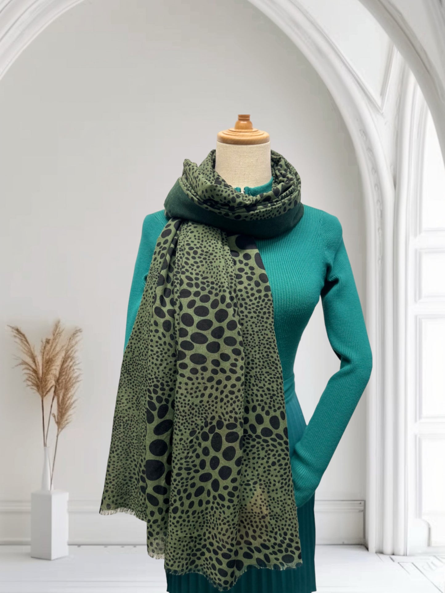 Dot Print High Quality large Soft Scarf