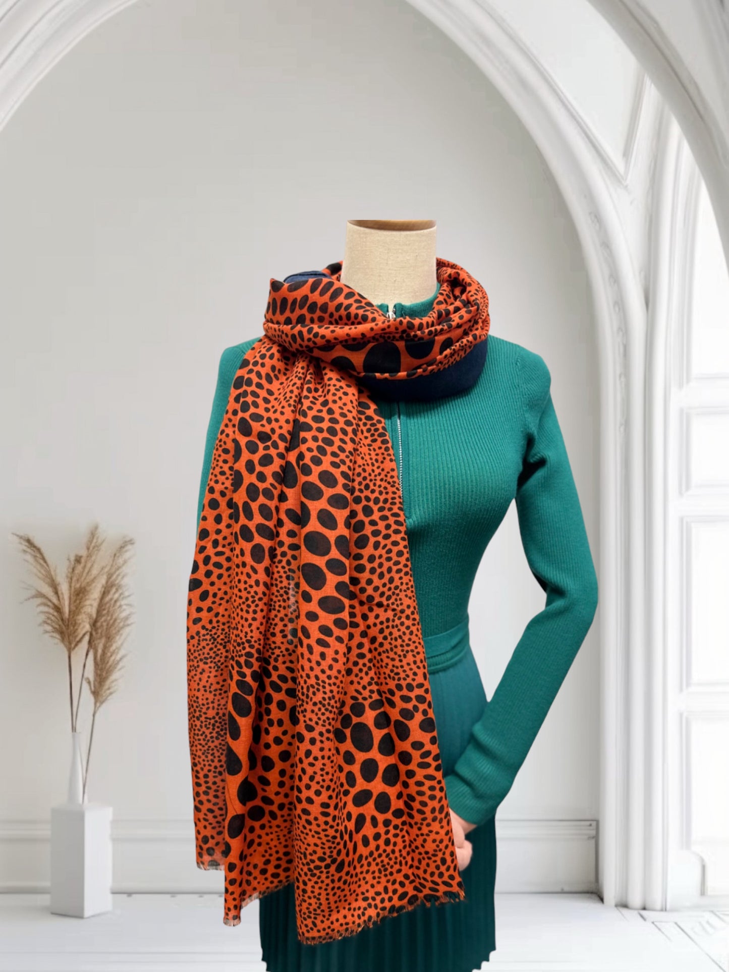 Dot Print High Quality large Soft Scarf