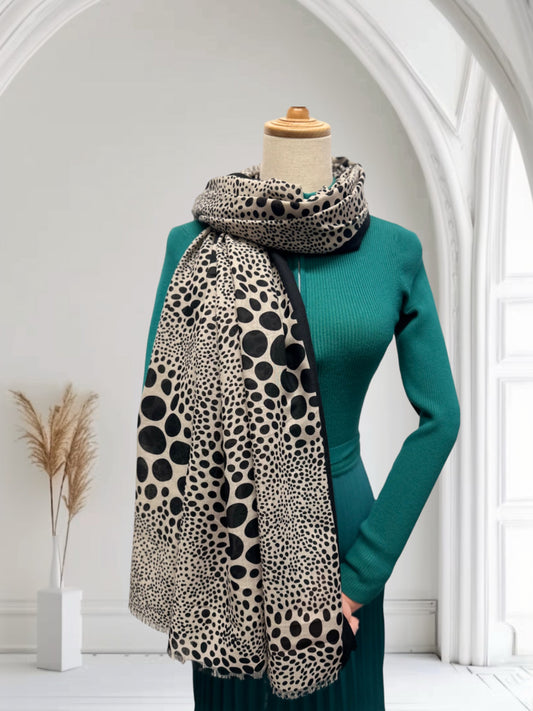 Dot Print High Quality large Soft Scarf