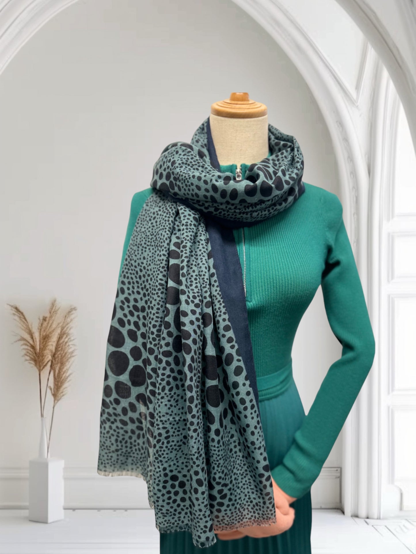 Dot Print High Quality large Soft Scarf