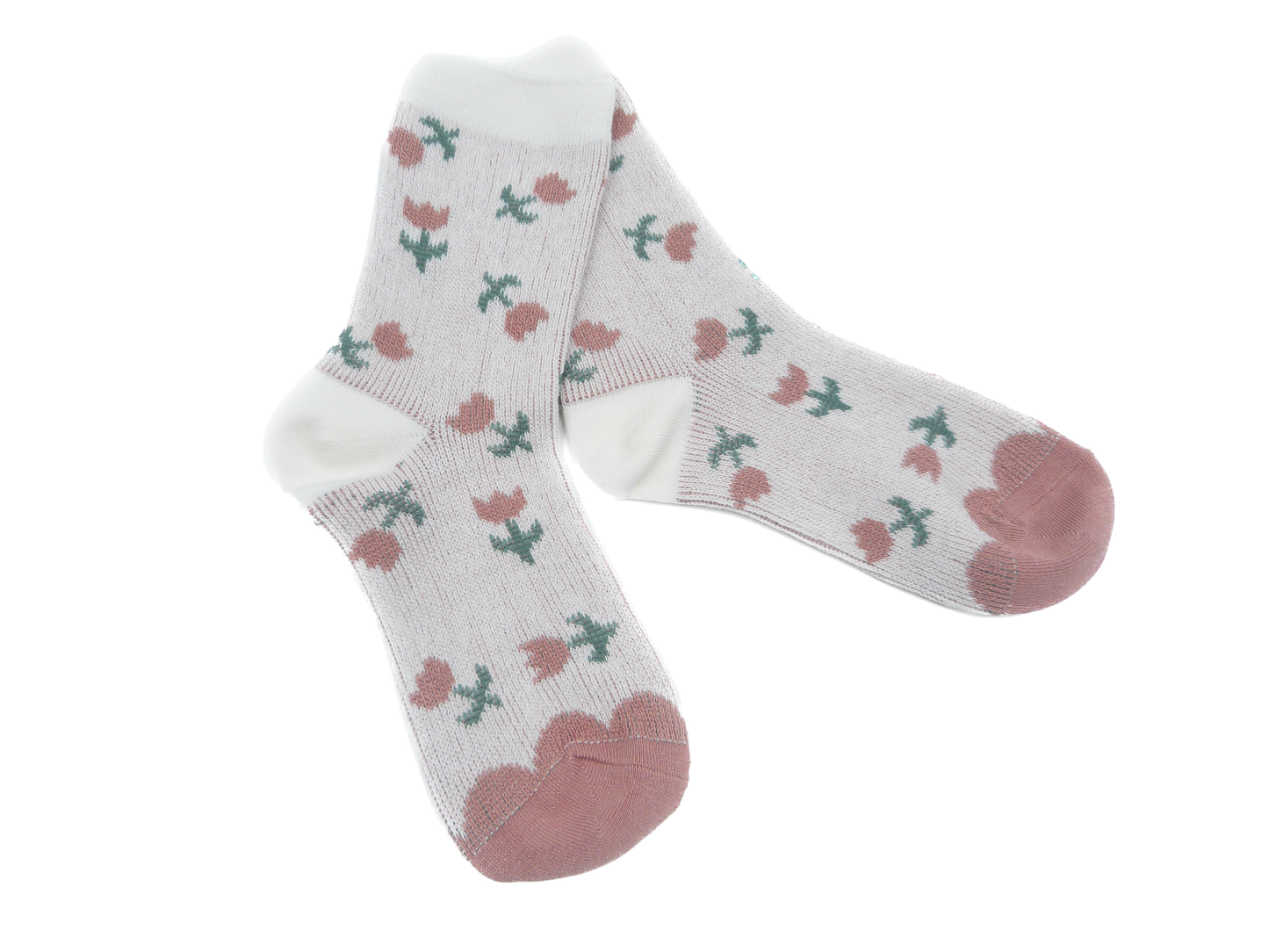 Flower Daisy Tulip Pattern Printed Socks