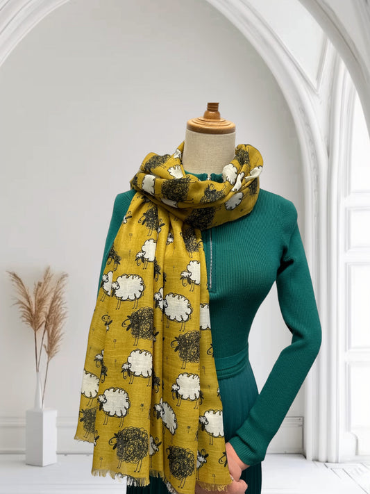 Animal Sheep Print High Quality Fashion Scarf